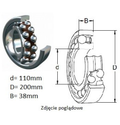 ŁOŻYSKO  KULKOWE WAHLIWE 1222