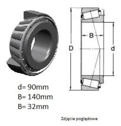 ŁOŻYSKO  STOŻKOWE 32018 ( op.przemysłowe )