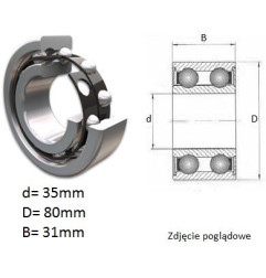 ŁOŻYSKO PROSTE DWURZĘD.4307
