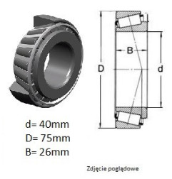 ŁOŻYSKO  STOŻKOWE 33108 KBF
