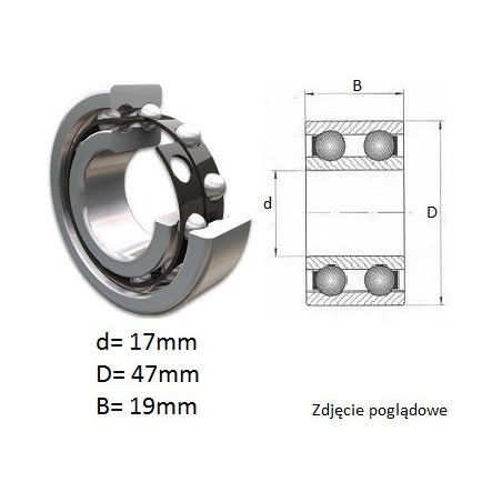ŁOŻYSKO PROSTE DWURZĘD.4303 A