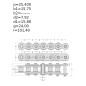 ŁAŃCUCH 16AH-3R Wzmocniony  80H-3R  (op. 2,5m)