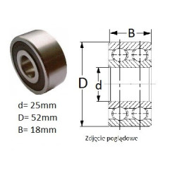ŁOŻYSKO  KULKOWE WAHLIWE 2205 2RS