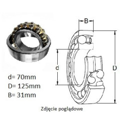 ŁOŻYSKO  KULKOWE WAHLIWE 2214 M