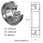 ŁOŻYSKO  BARYŁKOWE 24124 C CW33   kosz stalowy dzielony  