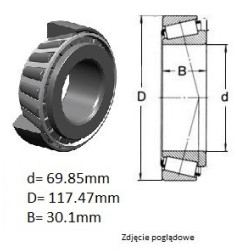 ŁOŻYSKO  STOŻKOWE 4T-33275/33462 ( op.przemysłowe )