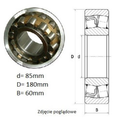 ŁOŻYSKO  BARYŁKOWE 22317 K M  Kraśnik (opak. 1 szt.)