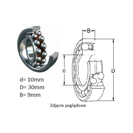 ŁOŻYSKO  KULKOWE WAHLIWE 1200 KBF