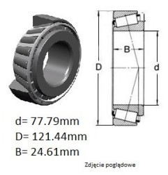 ŁOŻYSKO STOŻKOWE JEDNORZĘD. 4T 34306/34478 
