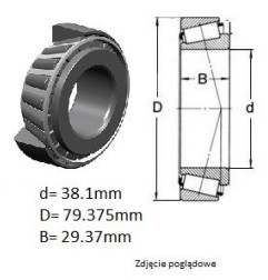 ŁOŻYSKO  STOŻKOWE JEDNORZĘD. 4T 3490/3420 