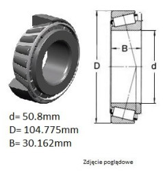 ŁOŻYSKO  STOŻKOWE JEDNORZĘD.45285A/45221 