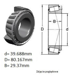 ŁOŻYSKO  STOŻKOWE JEDNORZĘD. 3382/3320 
