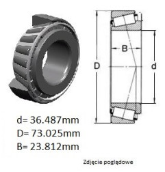 ŁOŻYSKO  STOŻKOWE JEDNORZĘDOWE 