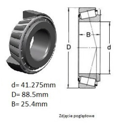 ŁOŻYSKO  STOŻKOWE JEDNORZĘD. 