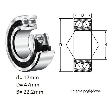 ŁOŻYSKO  KUL. SKOŚNE DWURZĘD. 5303 2RSC3 CZECH 