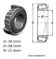 ŁOŻYSKO  STOŻKOWE JEDNORZĘD. 44150/44348