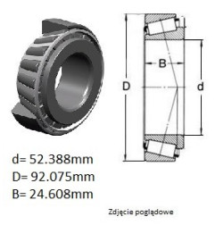ŁOŻYSKO STOŻKOWE JEDNORZĘDOWE