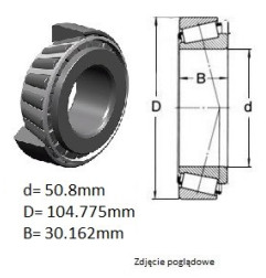ŁOŻYSKO  STOŻKOWE JEDNORZĘDOWE 4T-45284/45220