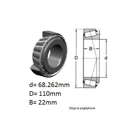 ŁOŻYSKO  STOŻKOWE JEDNORZĘD. 4T 399A/394A