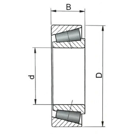 ŁOŻYSKO  STOŻKOWE  JEDNORZĘDOWE