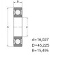 ŁOŻYSKO KULKOWE 16,027X45,225X15,495 CZECH