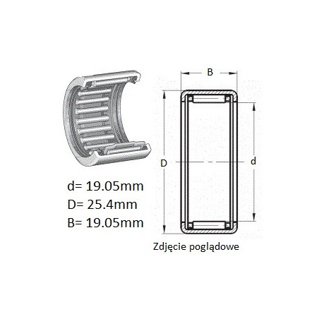 ŁOŻYSKO  IGIEŁKOWE SCE1212    CBK380 CZECH