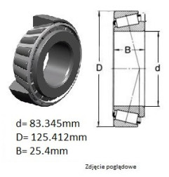 ŁOŻYSKO  STOŻKOWE JEDNORZĘD. 27690/27620 CZECH