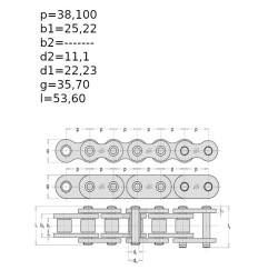ŁAŃCUCH 428H-1R, 08BH-1 (op. 6,60mb)
