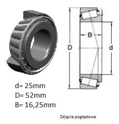 ŁOŻYSKO  STOŻKOWE 30205 A  Kraśnik (opak 112 szt.)