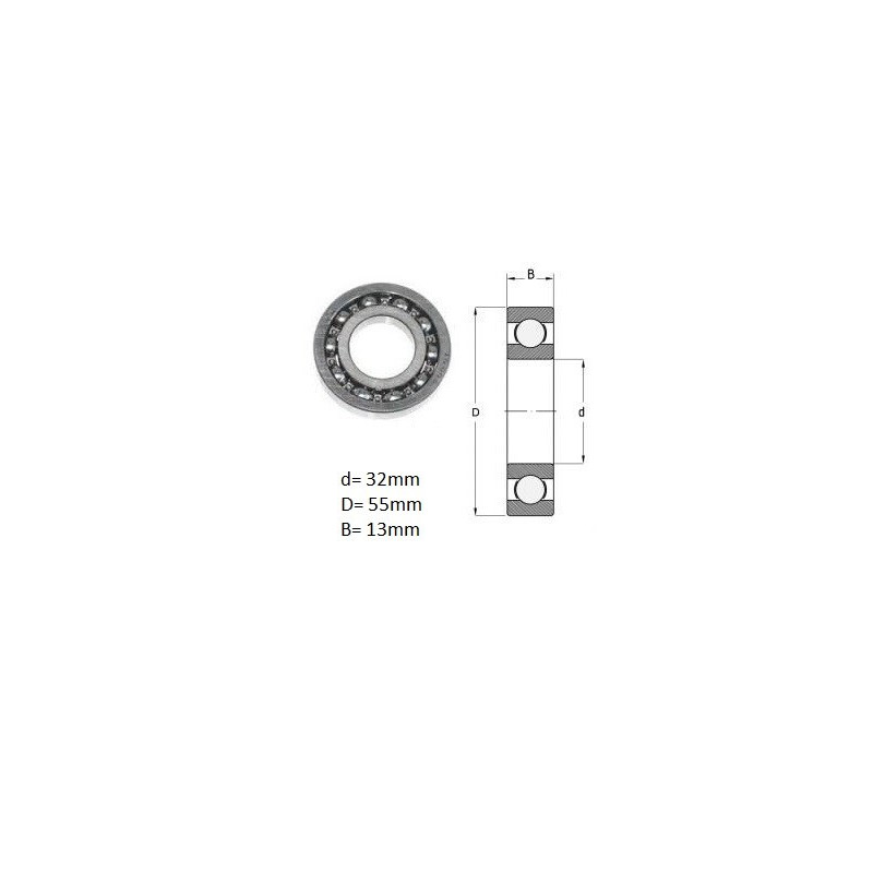 ŁOŻYSKO  KULKOWE 60062RS/32 C3 PFI 