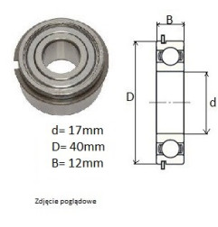 ŁOŻYSKO  KULKOWE 6203 ZZ NR 