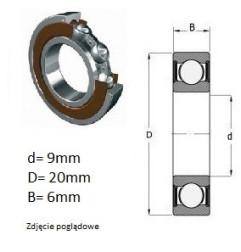 ŁOŻYSKO  KULKOWE 699 2RS   EZO 
