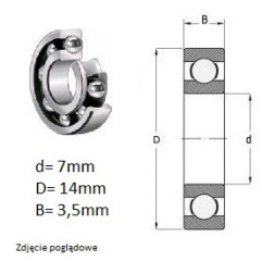 ŁOŻYSKO  KULKOWE 687 EZO 