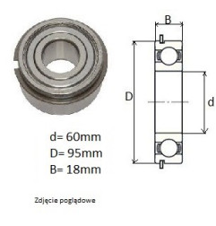 ŁOŻYSKO  KULKOWE 6012 ZZ  NR 