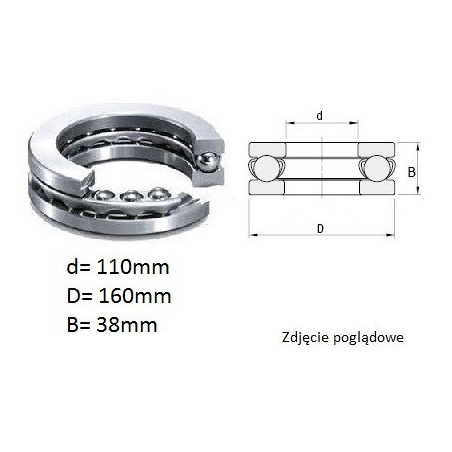 ŁOŻYSKO  KULKOWE OPOROWE 51222 
