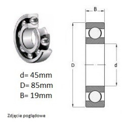 ŁOŻYSKO  KULKOWE 6209 