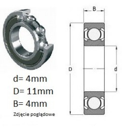 ŁOŻYSKO  KULKOWE 694 ZZ 