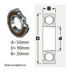 ŁOŻYSKO  KULKOWE 6210 K 2RS *