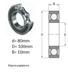 ŁOŻYSKO  KULKOWE 6816 ZZ 