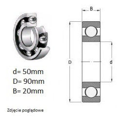 ŁOŻYSKO  KULKOWE 6210  AMK 