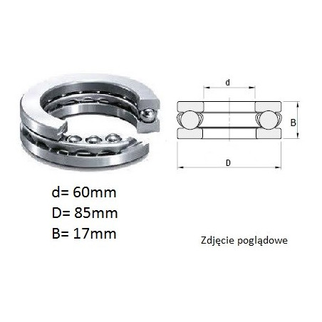 ŁOŻYSKO  KULKOWE OPOROWE 51112 JAPAN 