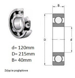 ŁOŻYSKO  KULKOWE 6224   JAPAN 