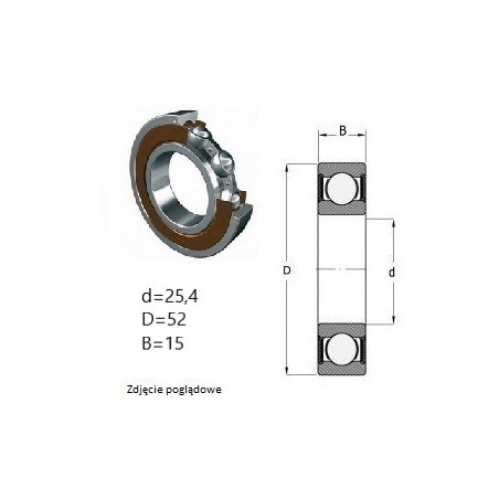 ŁOŻYSKO  KULKOWE 6205 2RS/25,4  CZECH 
