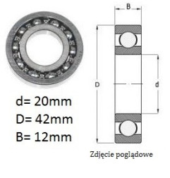 ŁOŻYSKO  KULKOWE 6004 NKL  CZECH 