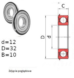 ŁOŻYSKO  KULKOWE 6201 ZZENRC3 JAPAN 