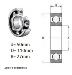 ŁOŻYSKO  KULKOWE 6310  PBG 