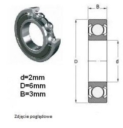 ŁOŻYSKO  KULKOWE 692 ZZ EZO 