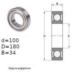 ŁOŻYSKO  KULKOWE 6220 ZZ   CCBM