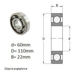 ŁOŻYSKO  KULKOWE 6212 N  JAPAN