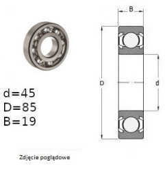 ŁOŻYSKO  KULKOWE 6209   (sprzedawane po 10szt.)